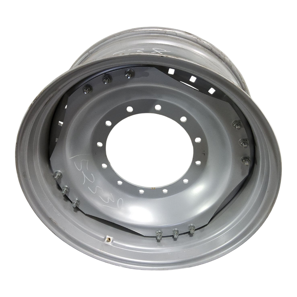 12-Hole Waffle Wheel (Groups of 3 bolts) Center for 34" Rim, Case IH Silver Mist