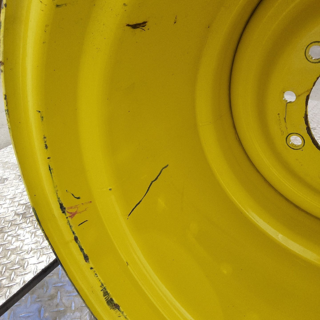 25"W x 26"D, John Deere Yellow 10-Hole Formed Plate