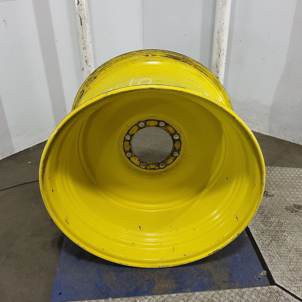 20"W x 34"D, John Deere Yellow 8-Hole Formed Plate