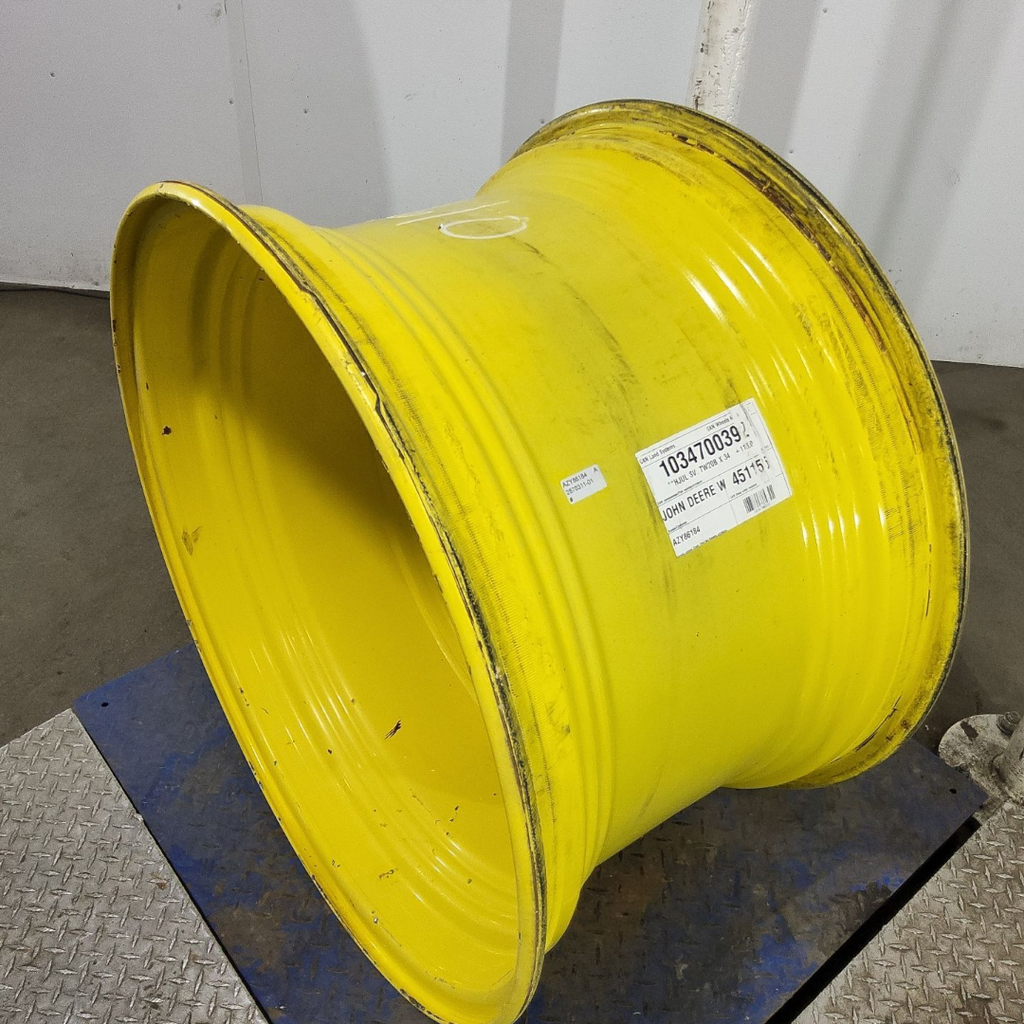 20"W x 34"D, John Deere Yellow 8-Hole Formed Plate