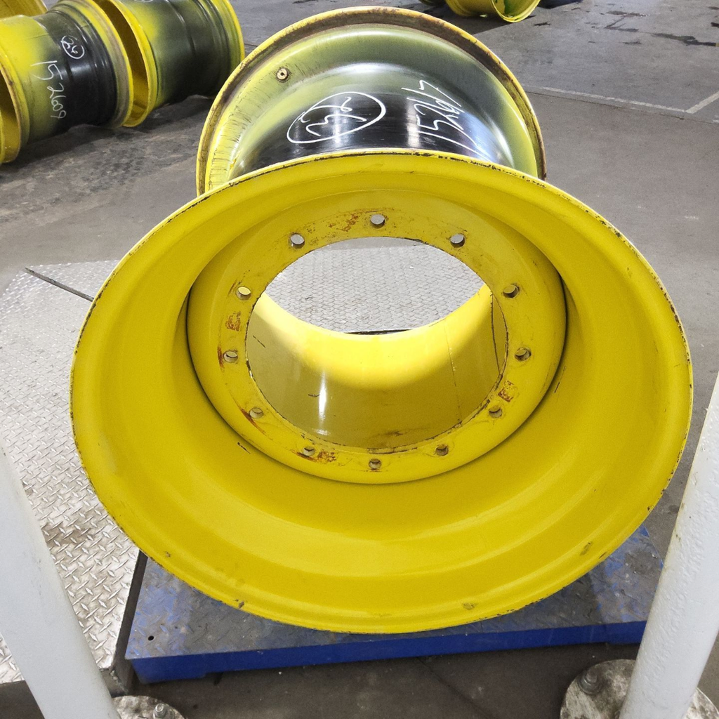 36"W x 32"D, John Deere Yellow 12-Hole Formed Plate