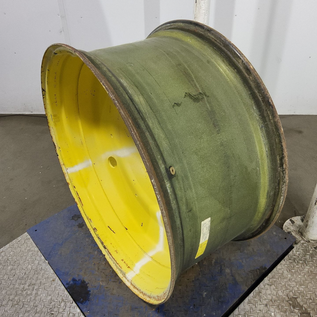 18"W x 38"D, John Deere Yellow 10-Hole Formed Plate