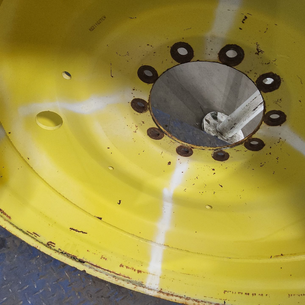 18"W x 38"D, John Deere Yellow 10-Hole Formed Plate