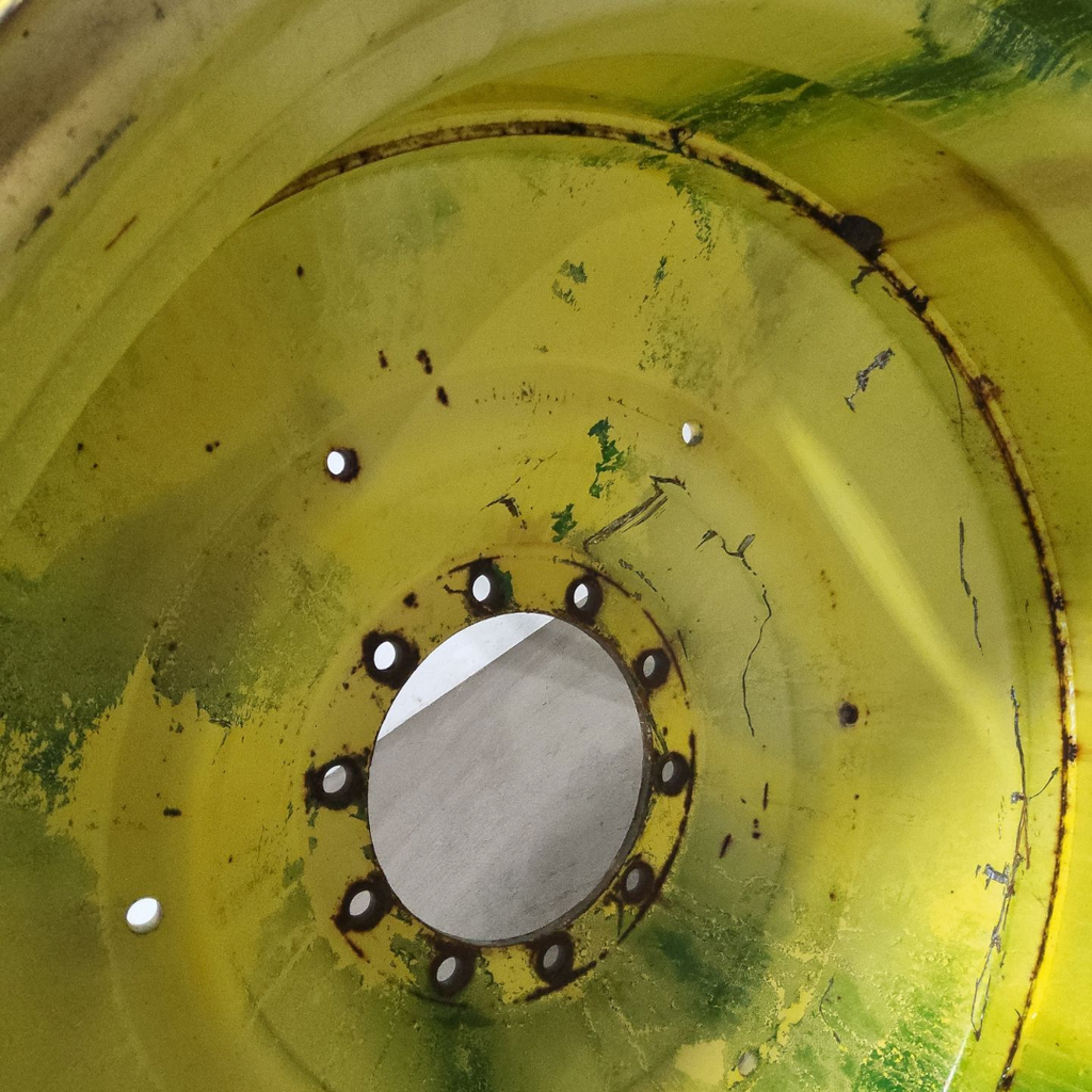 20"W x 42"D, John Deere Yellow 10-Hole Formed Plate