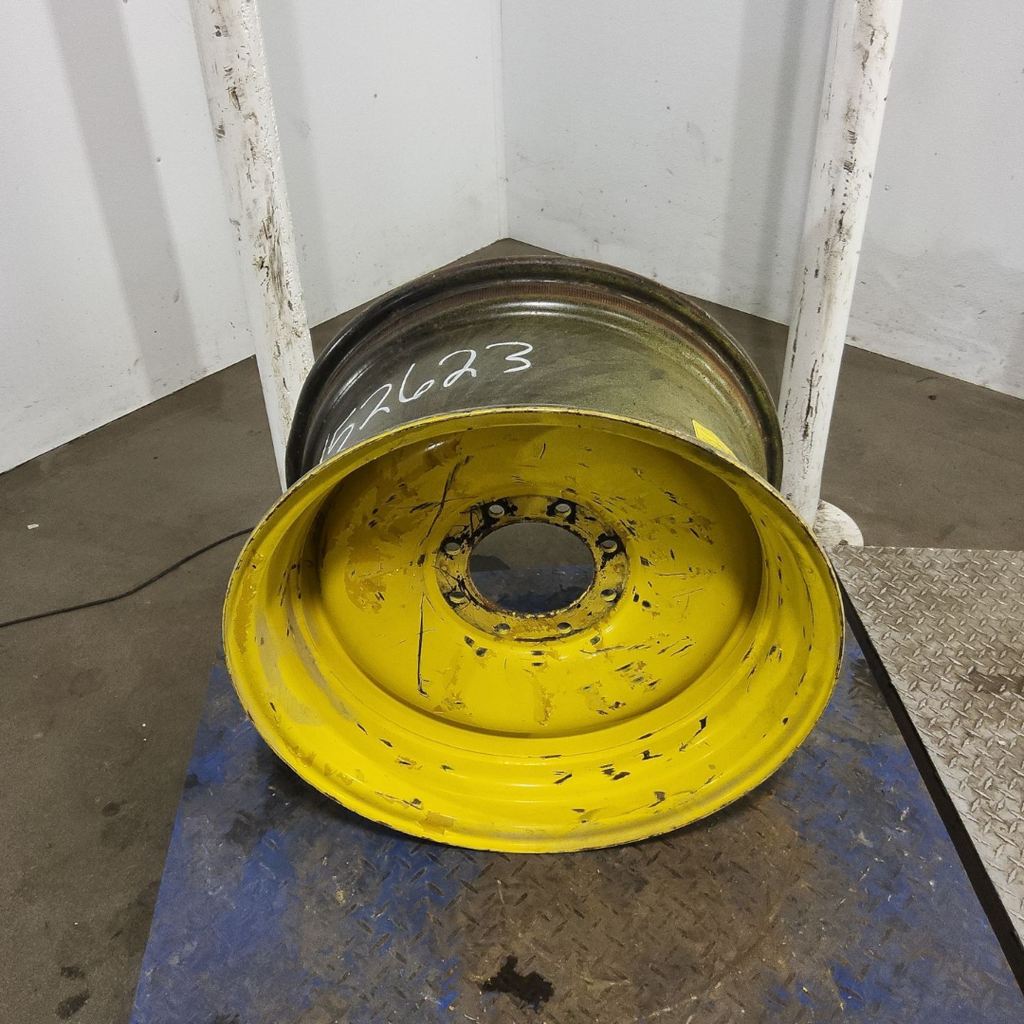 12"W x 24"D, John Deere Yellow 8-Hole Formed Plate