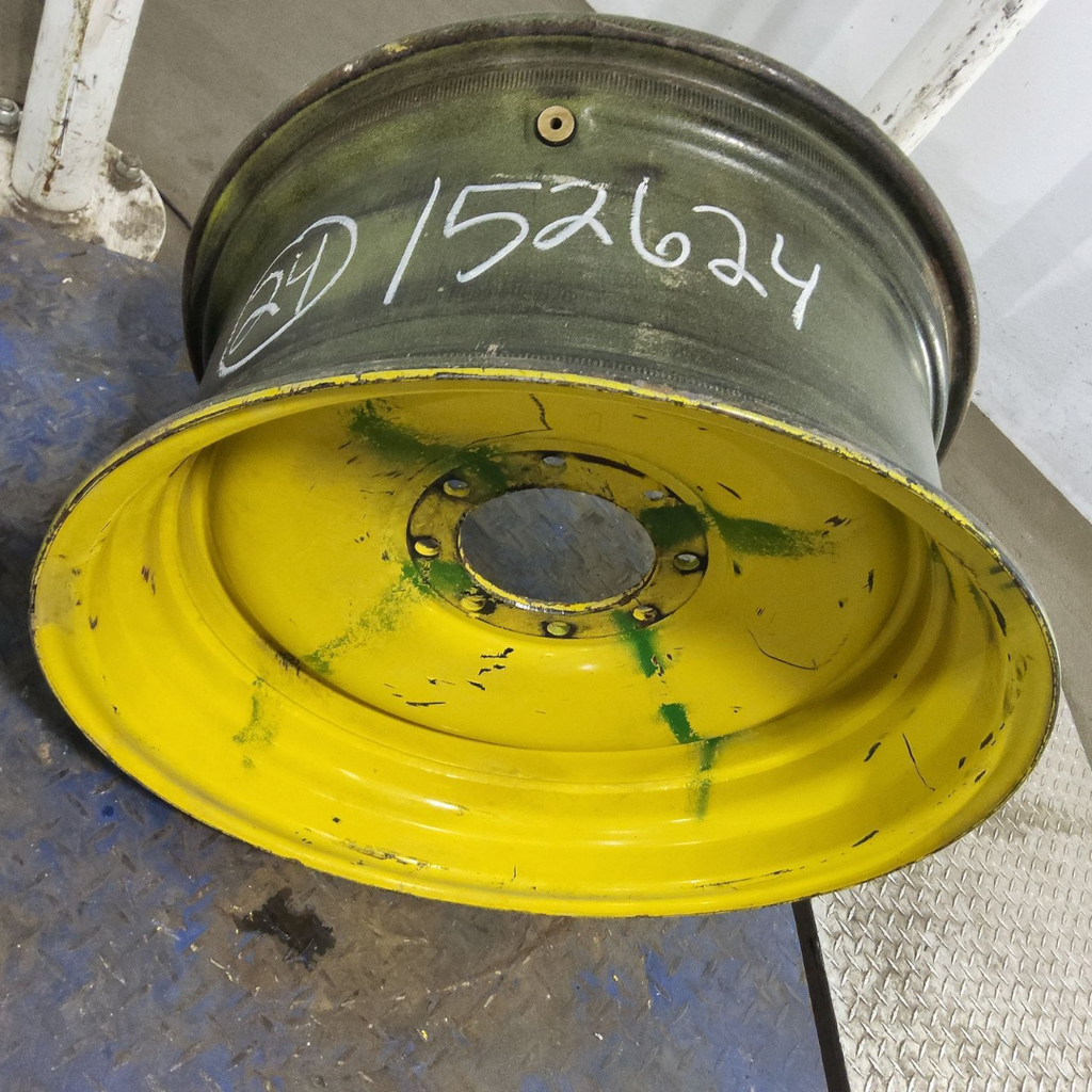 12"W x 24"D, John Deere Yellow 8-Hole Formed Plate