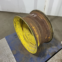14"W x 26"D, John Deere Yellow 8-Hole Stamped Plate