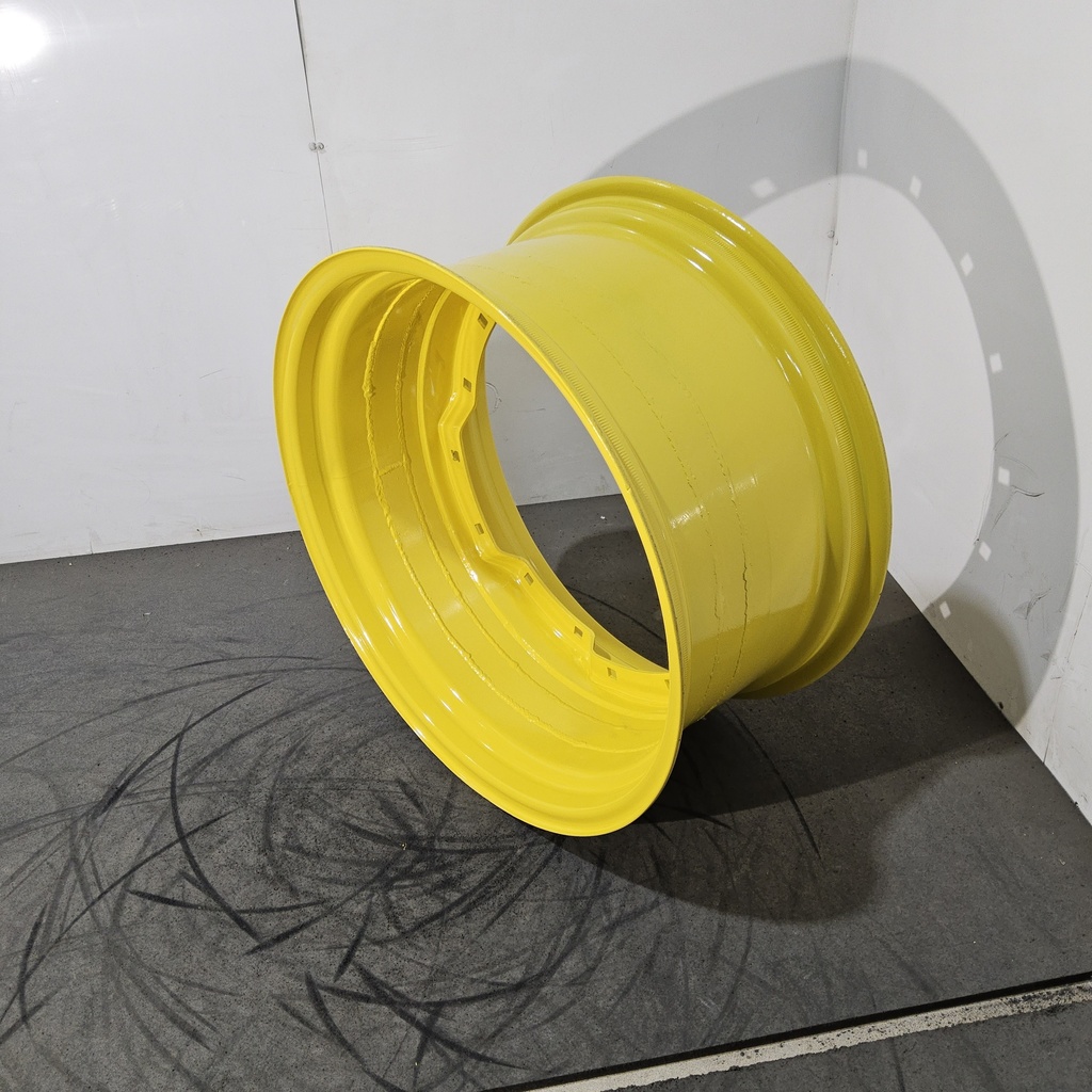 14"W x 28"D, John Deere Yellow 8-Hole Waffle Wheel (Groups of 2 Bolts)