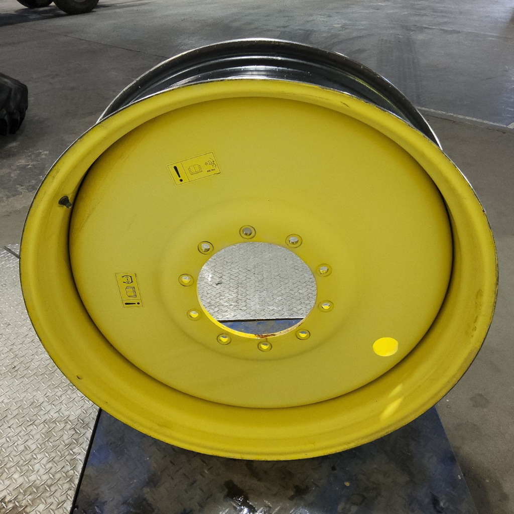 12"W x 38"D, John Deere Yellow 10-Hole Formed Plate