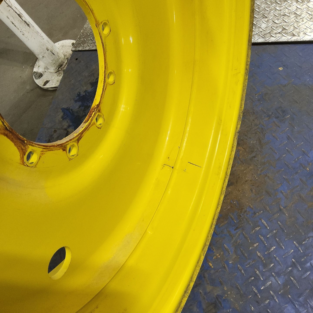 12"W x 38"D, John Deere Yellow 10-Hole Formed Plate