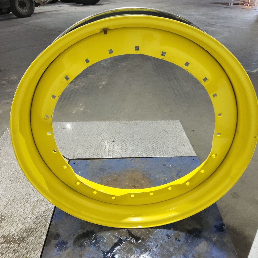 10"W x 42"D, John Deere Yellow 12-Hole Waffle Wheel (Groups of 3 bolts)