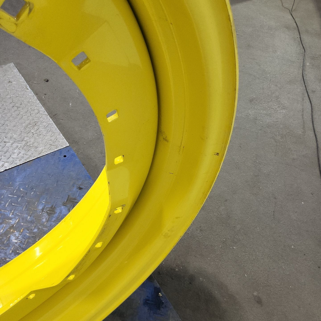 10"W x 42"D, John Deere Yellow 12-Hole Waffle Wheel (Groups of 3 bolts)