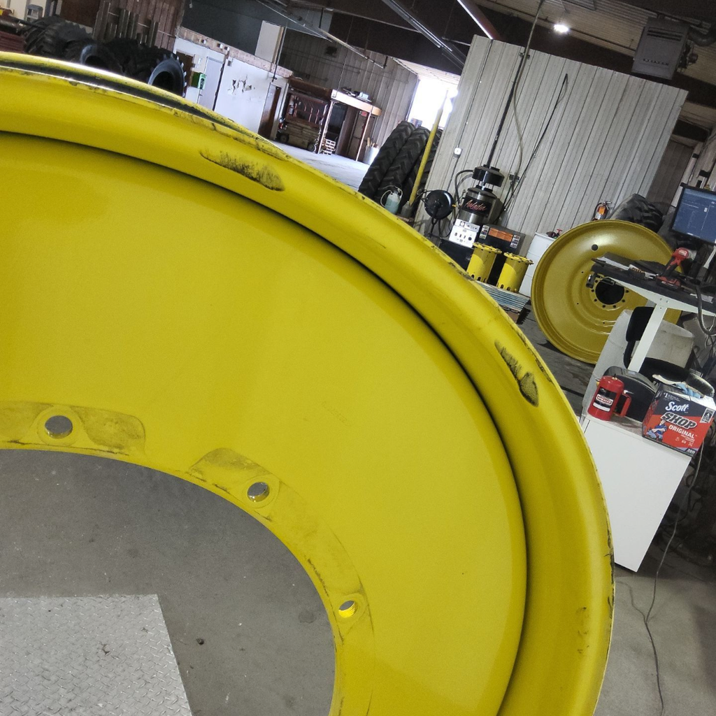 12"W x 54"D, John Deere Yellow 12-Hole Stub Disc