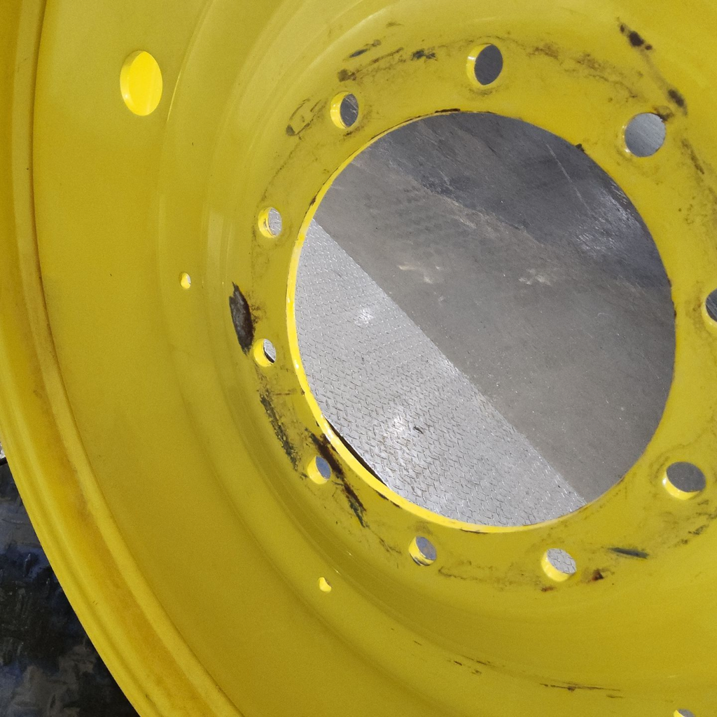 12"W x 54"D, John Deere Yellow 10-Hole Formed Plate