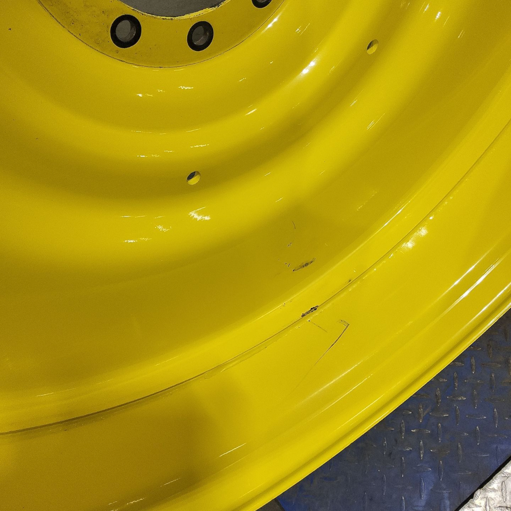 12"W x 54"D, John Deere Yellow 10-Hole Formed Plate