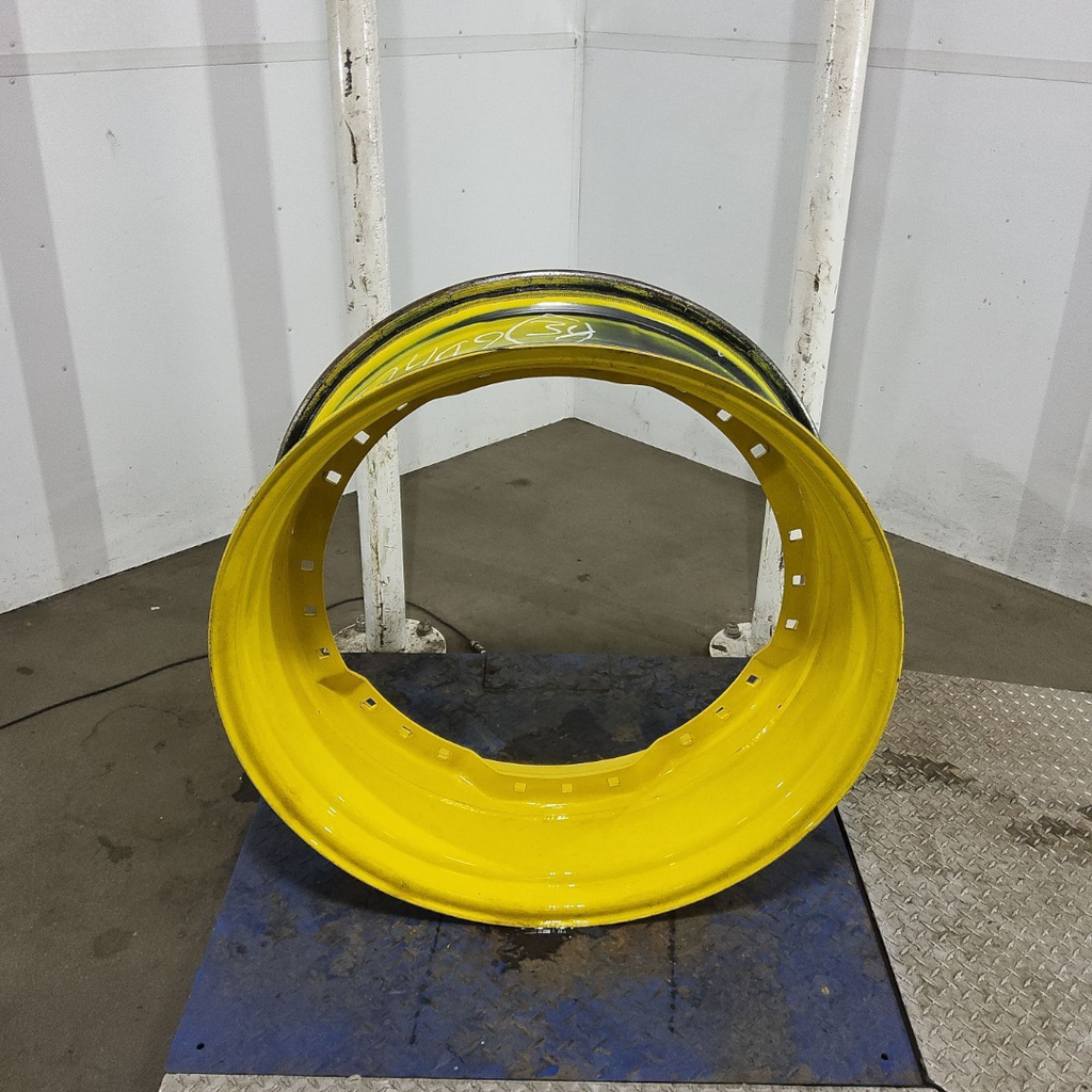 13"W x 34"D, John Deere Yellow 12-Hole Waffle Wheel (Groups of 3 bolts)