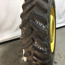 380/85R34 Goodyear Farm Dyna Torque Radial R-1 on John Deere Yellow 12-Hole Waffle Wheel (Groups of 2 bolts) 60%