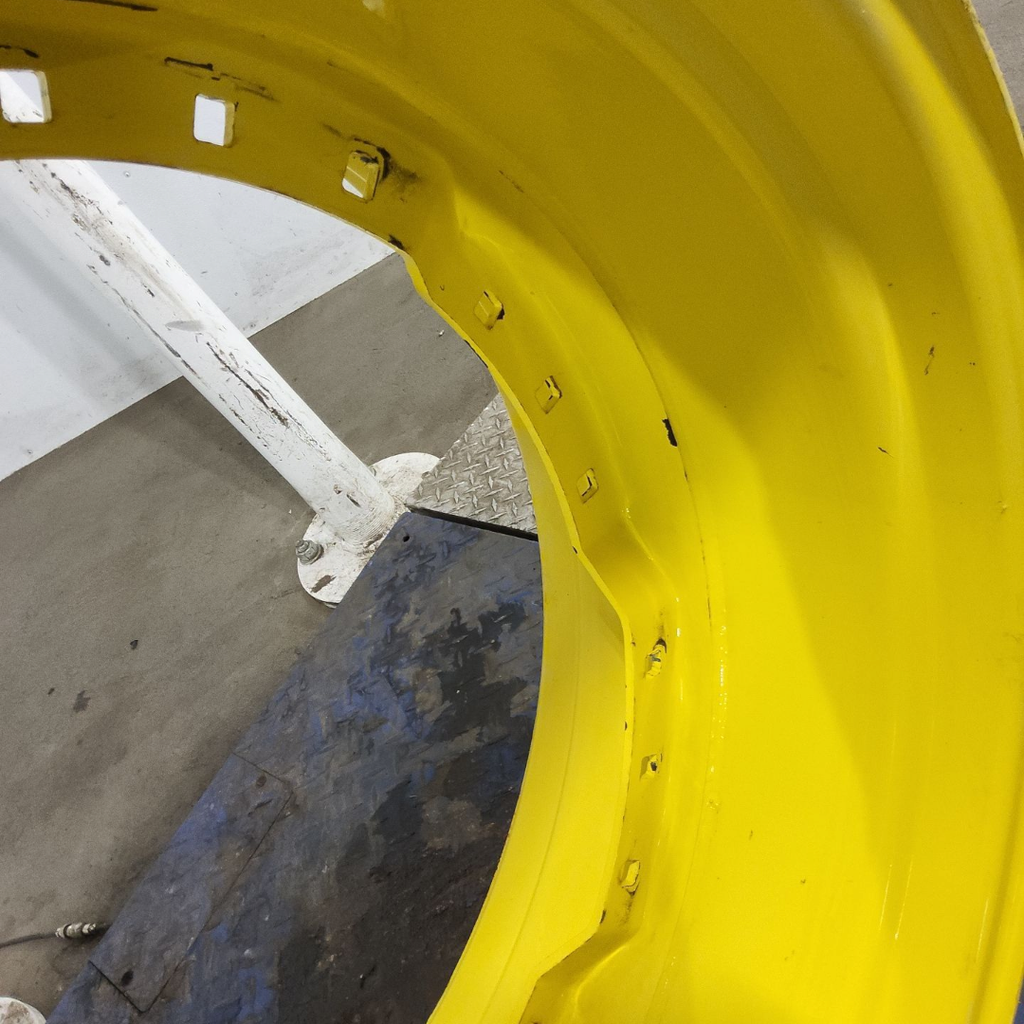 15"W x 34"D, John Deere Yellow 12-Hole Waffle Wheel (Groups of 3 bolts)