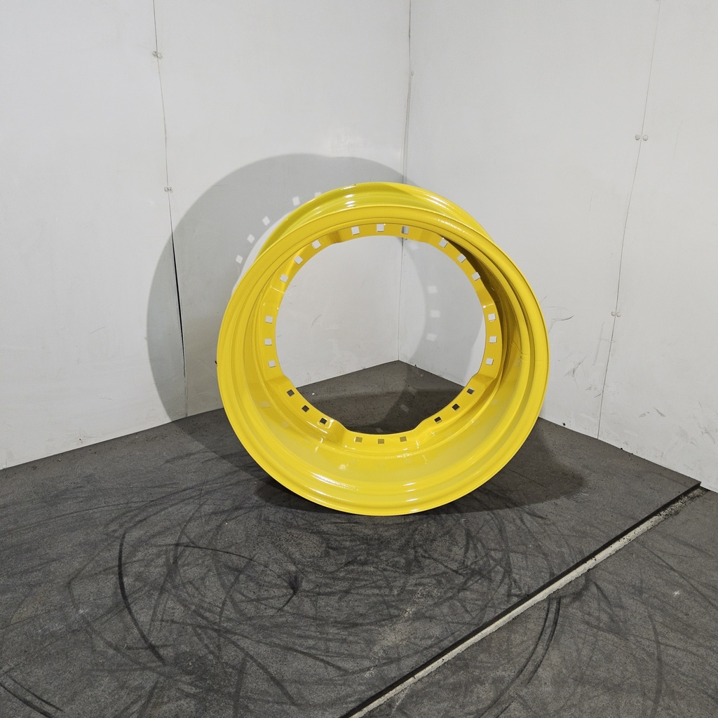 15"W x 28"D, John Deere Yellow 12-Hole Waffle Wheel (Groups of 3 bolts)