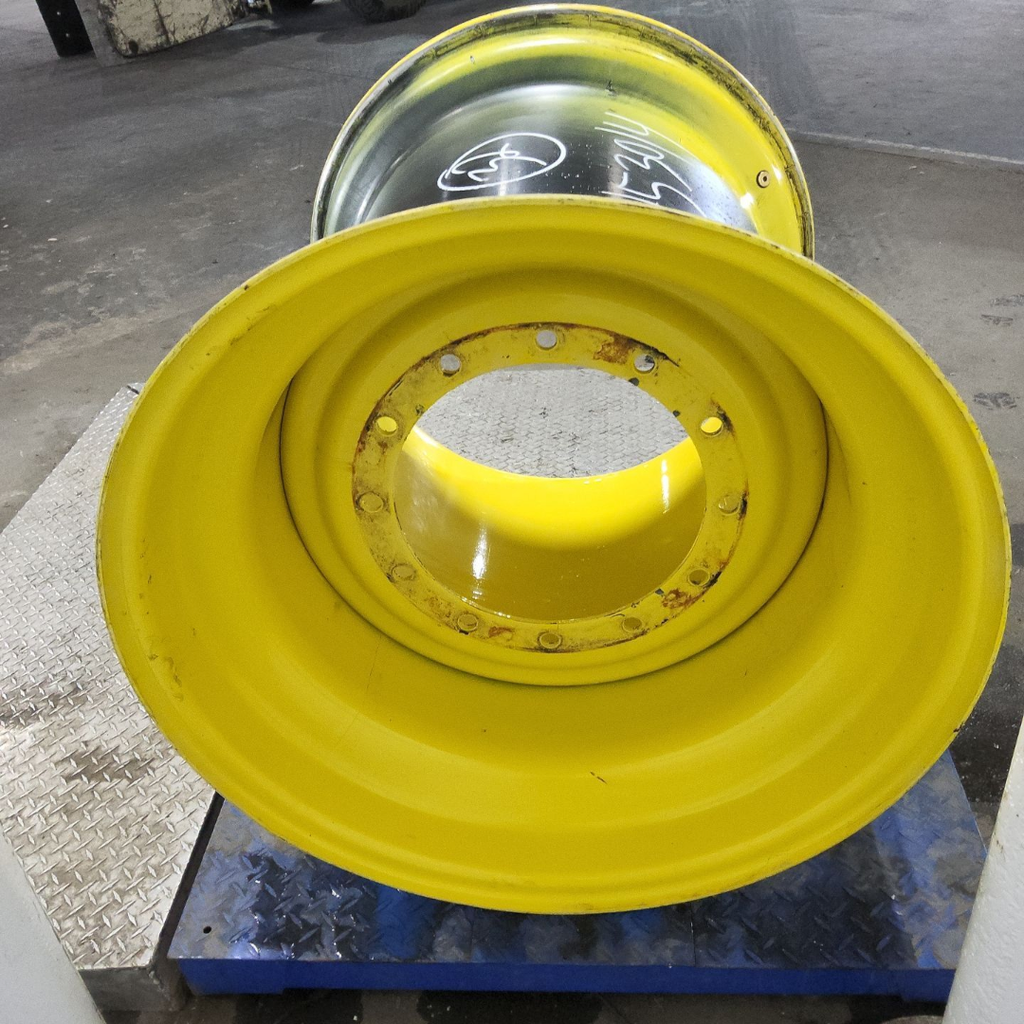 36"W x 32"D, John Deere Yellow 12-Hole Formed Plate
