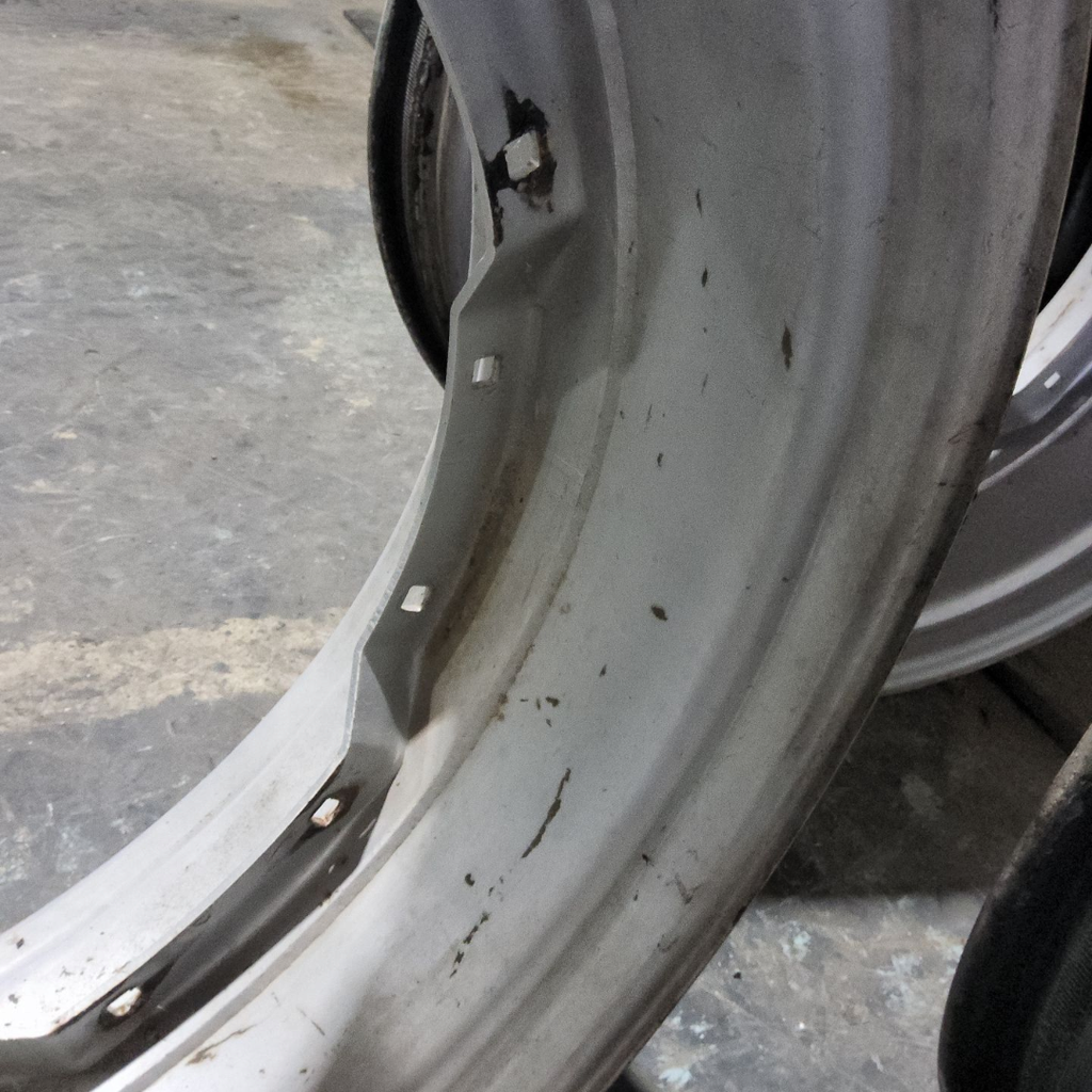 13"W x 34"D, Case IH Silver Mist 12-Hole Waffle Wheel (Groups of 3 bolts)
