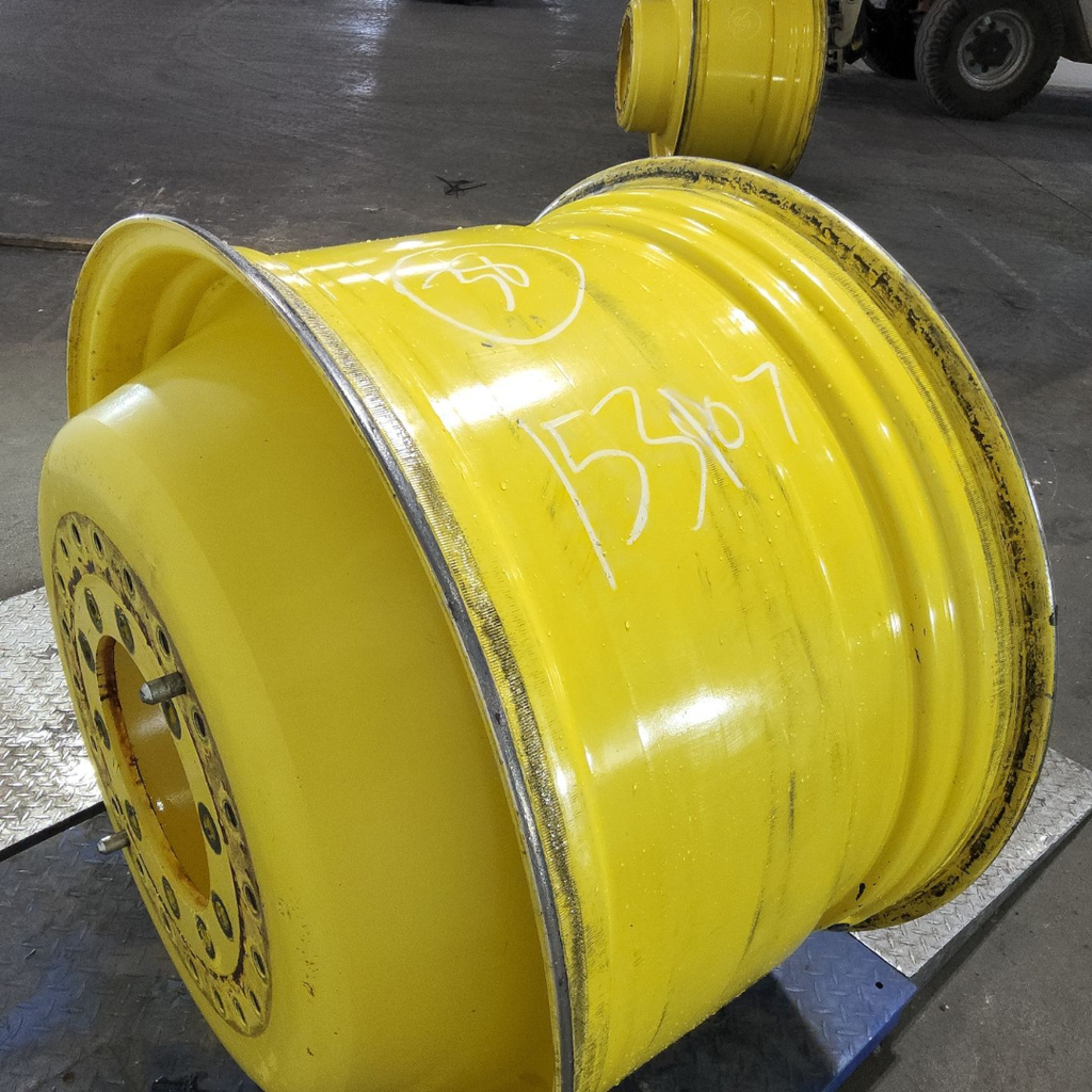 23"W x 38"D, John Deere Yellow 10-Hole Straddle Dual - Inside Main