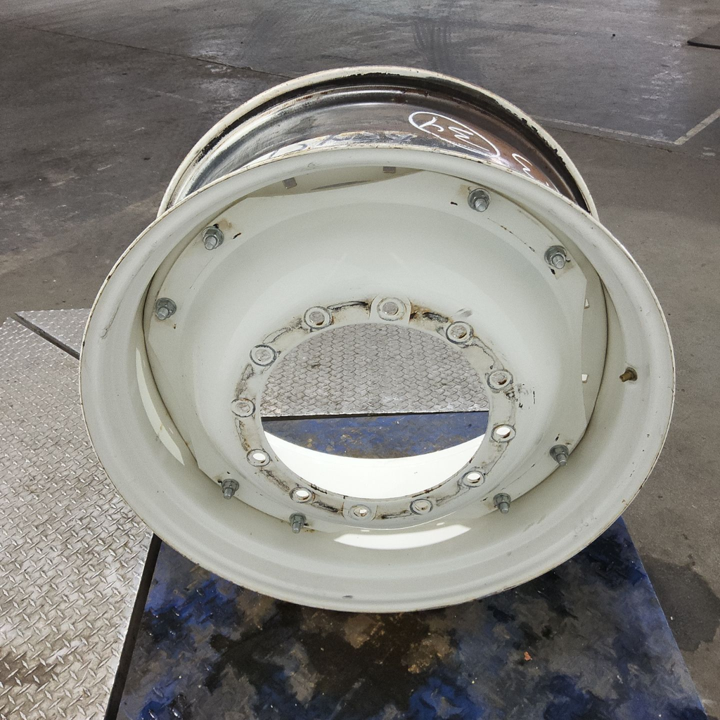 15"W x 34"D, New Holland White 8-Hole Waffle Wheel (Groups of 2 bolts)