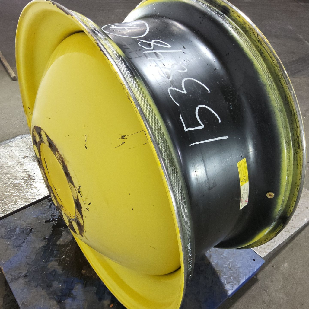 18"W x 42"D, John Deere Yellow 10-Hole Dolly Dual
