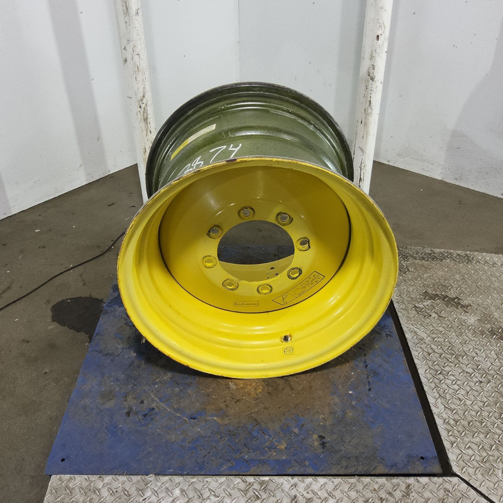 20"W x 26"D, John Deere Yellow 8-Hole Formed Plate