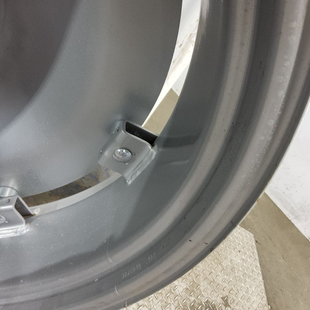 10"W x 38"D, Case IH Silver Mist 8-Hole Rim with Clamp/U-Clamp