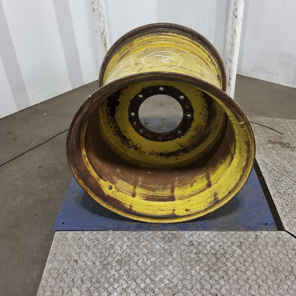 25"W x 26"D, John Deere Yellow 8-Hole Flat Plate