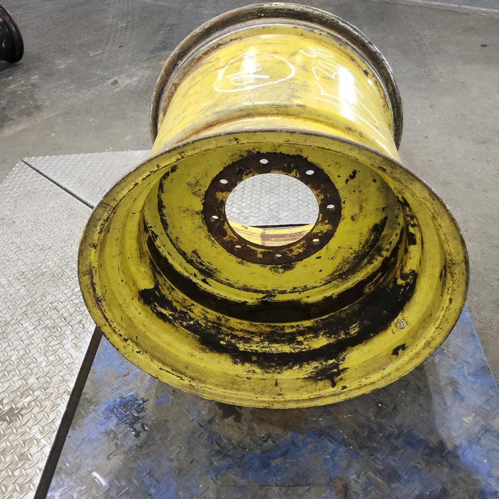 25"W x 26"D, John Deere Yellow 8-Hole Flat Plate