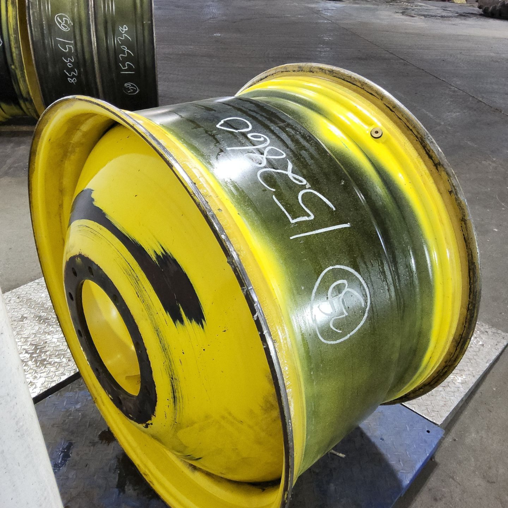 23"W x 38"D, John Deere Yellow 10-Hole Dolly Dual