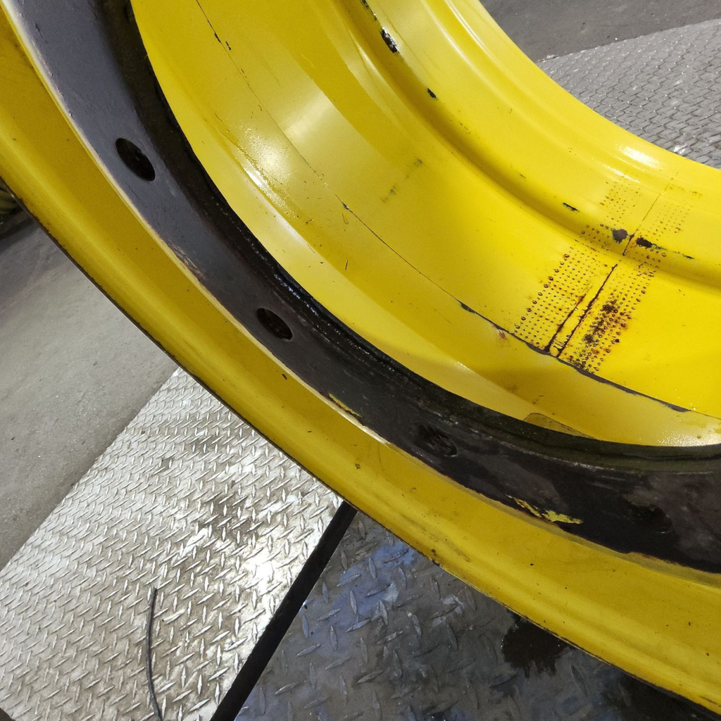 23"W x 38"D, John Deere Yellow 10-Hole Dolly Dual