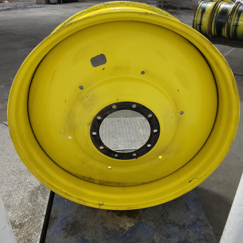 16"W x 46"D, John Deere Yellow 10-Hole Formed Plate , 8.38" Offset