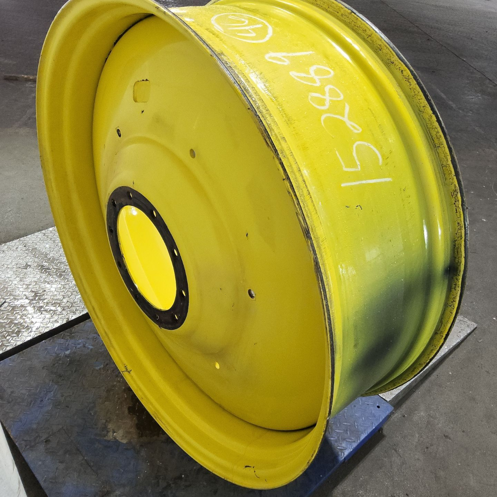 16"W x 46"D, John Deere Yellow 10-Hole Formed Plate , 8.38" Offset