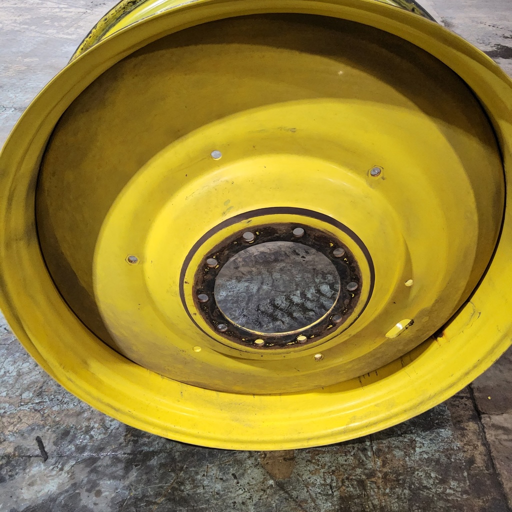 16"W x 46"D, John Deere Yellow 10-Hole Formed Plate , 8.38" Offset
