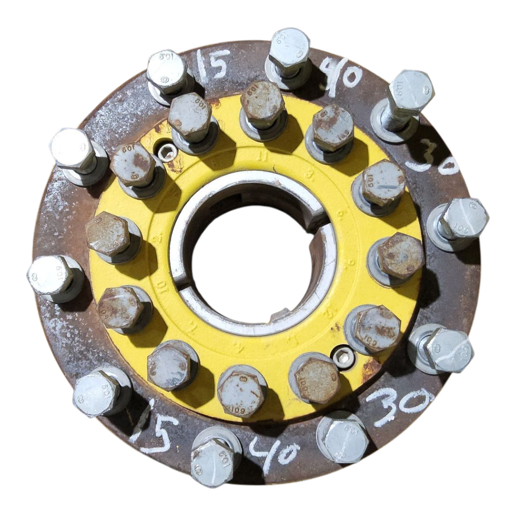10-Hole Wedg-Lok OE Style, 4.72" (120.02mm) axle, John Deere Yellow