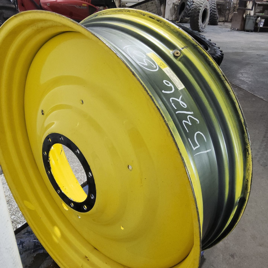 15"W x 50"D, John Deere Yellow 10-Hole Formed Plate , -6.75" Offset