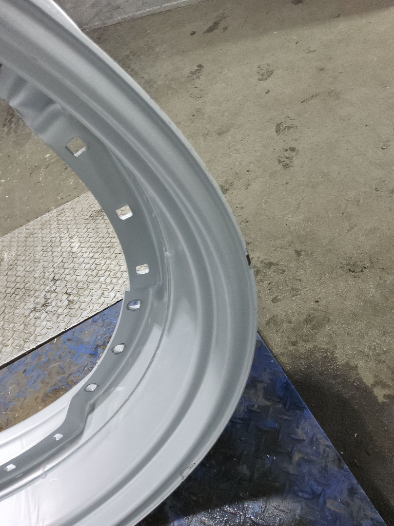 12"W x 38"D, Agco Corp Gray 12-Hole Waffle Wheel (Groups of 3 bolts) , 6.38" Offset