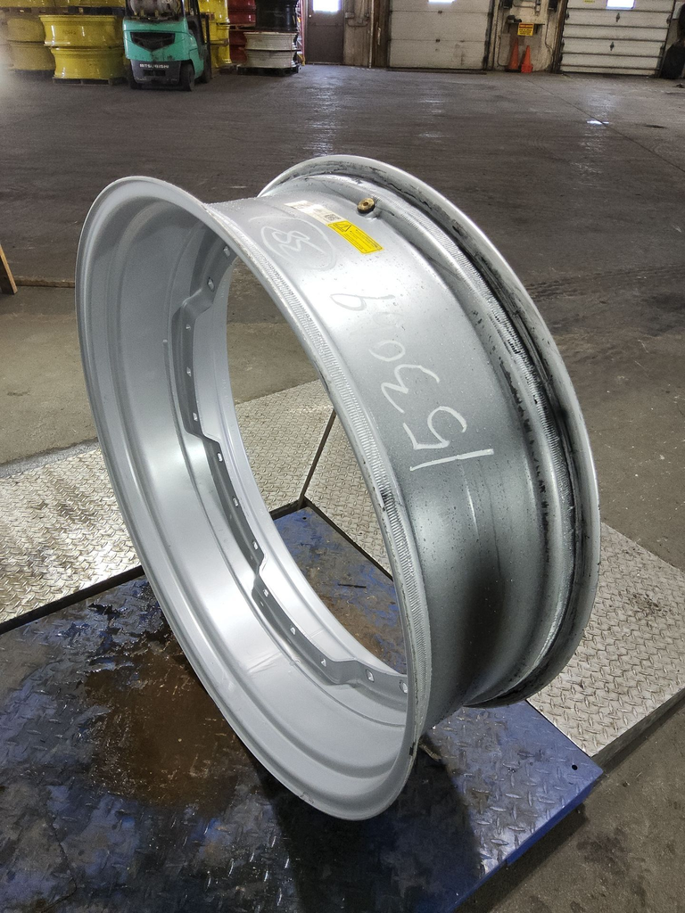 12"W x 38"D, Agco Corp Gray 12-Hole Waffle Wheel (Groups of 3 bolts) , 6.38" Offset