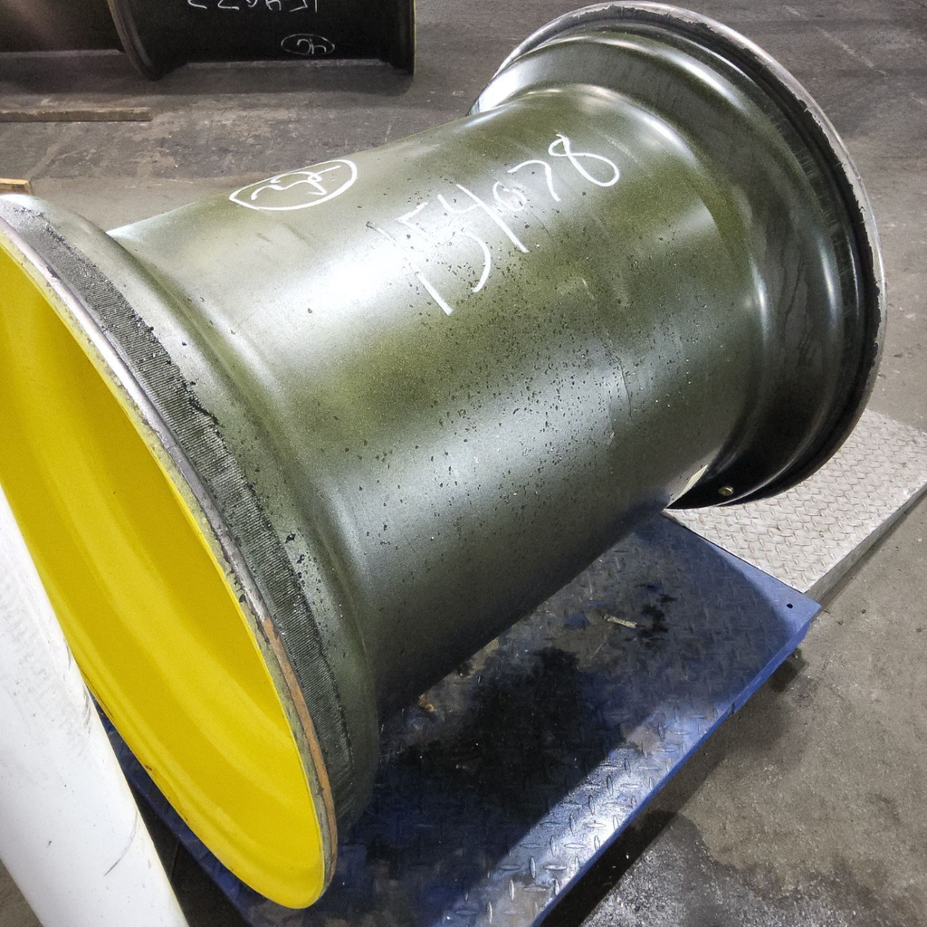 38"W x 32"D, John Deere Yellow 12-Hole Formed Plate , -11.38" Offset