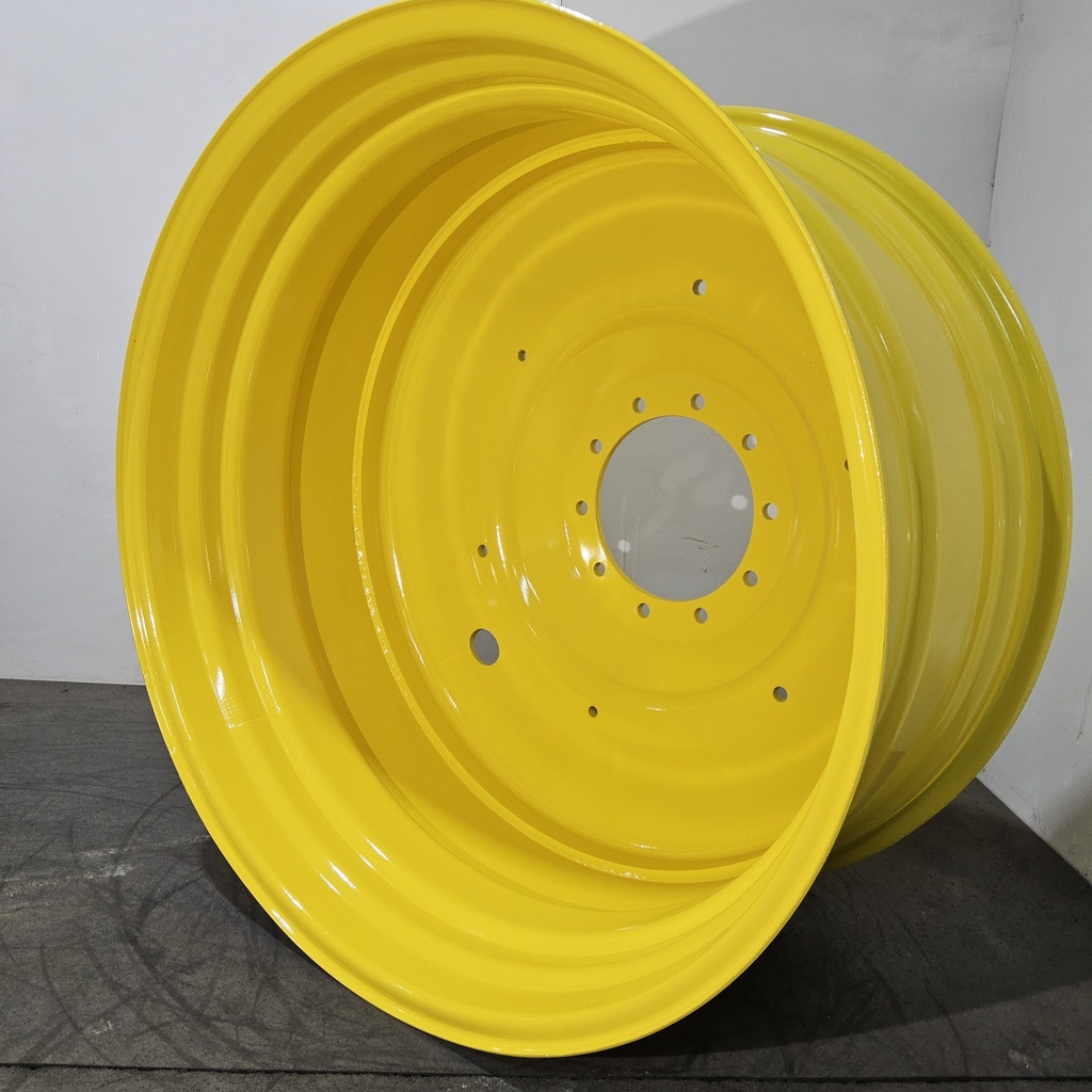 20"W x 42"D, John Deere Yellow 10-Hole Formed Plate , -12.25" Offset