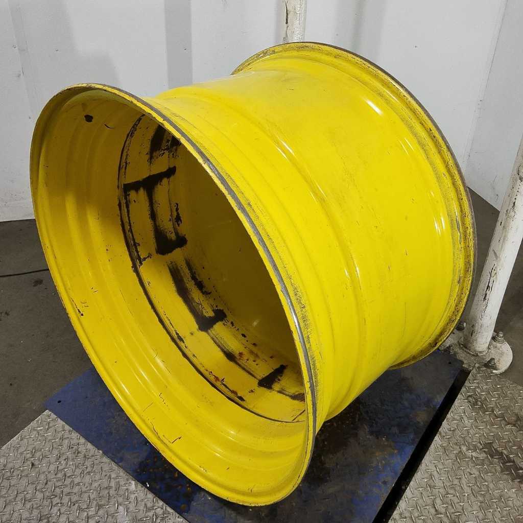 23"W x 38"D, John Deere Yellow 10-Hole Straddle Dual - Inside Main , -16.88" Offset