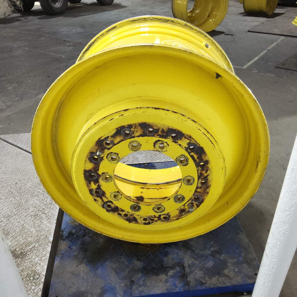 23"W x 38"D, John Deere Yellow 10-Hole Straddle Dual - Inside Main , -16.88" Offset