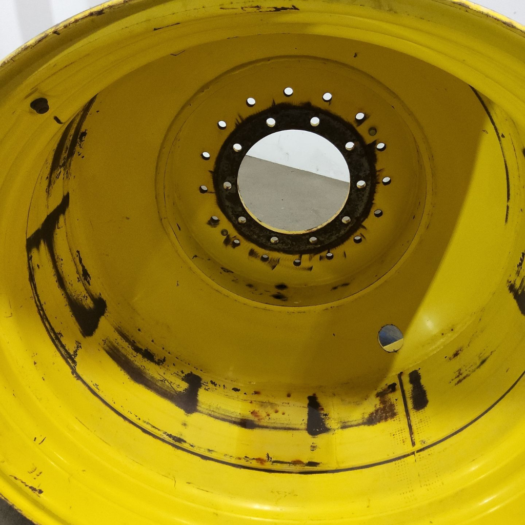 23"W x 38"D, John Deere Yellow 10-Hole Straddle Dual - Inside Main , -16.88" Offset