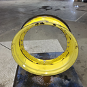 13"W x 34"D, John Deere Yellow 12-Hole Waffle Wheel (Groups of 3 bolts) , 6.88" Offset
