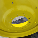 16"W x 42"D, John Deere Yellow 10-Hole Formed Plate , -8.38" Offset