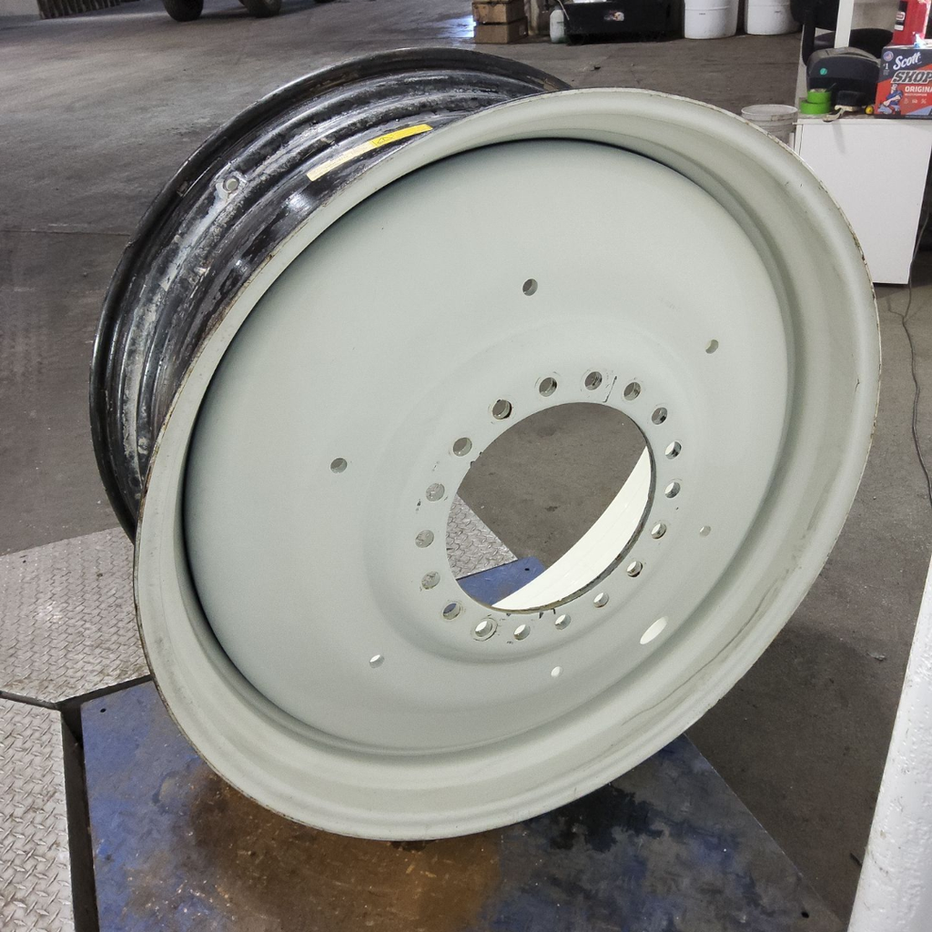 18"W x 42"D, New Holland White 18-Hole Formed Plate , -8.62" Offset