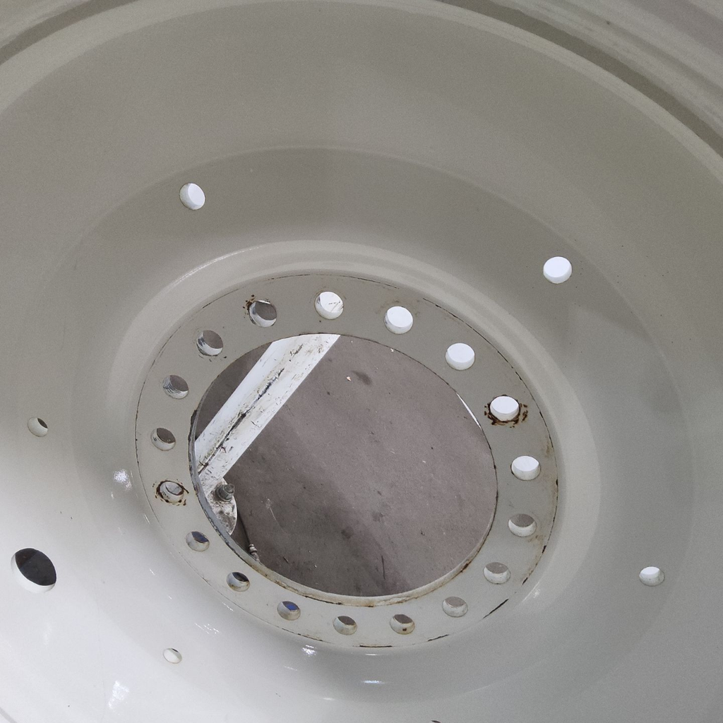 18"W x 42"D, New Holland White 18-Hole Formed Plate , -8.62" Offset
